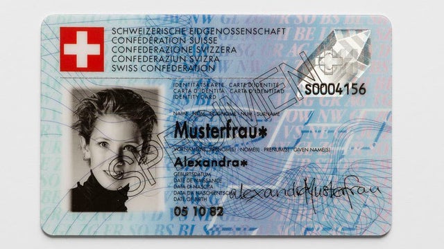 buy national identity card of switzerland